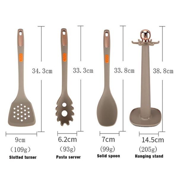 7-Piece Silicone Pack Nylon Cookware Set